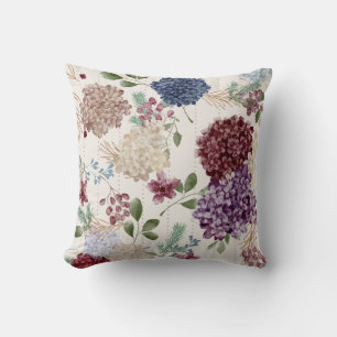 Oude Hortensia Grandmillennial Botanische Bloemen Kussen