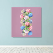Oude Hortensia op Spankanvas Canvas Afdruk (Insitu (Houten vloer))