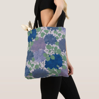 Oude Hortensia Tuin Blauw Groen Lavendel Tote Bag