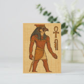 Oude Horus Heilige Egyptisch Briefkaart Kunst (Staand voorkant)