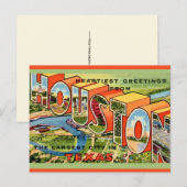 Oude Houston Texas ansichtkaart Briefkaart (Voorkant / Achterkant)