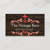 Oude hout en perscroller visitekaartje (Voorkant)