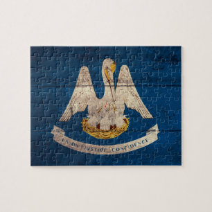 Oude Hout Louisiana-vlag; Legpuzzel