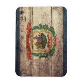 Oude Hout West Virginia Vlag Magneet (Verticaal)
