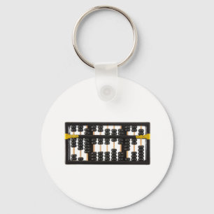 Oude houten abacus sleutelhanger