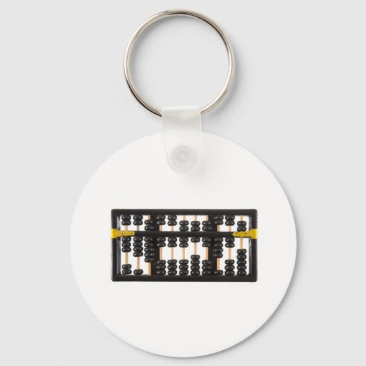 Oude houten abacus sleutelhanger (Voorkant)