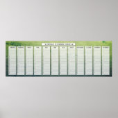 Oude Houten Achtergrond Verjaardagskalender Poster (Voorkant)