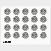 Oude houten afdichtingen ronde sticker (Vel)