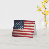 Oude Houten Amerikaanse Vlag Kaart (Gele Bloem)