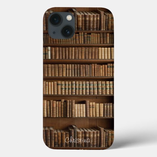 Oude houten boekenplank en Books iPad Air hoesje (Achterkant)