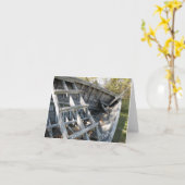 Oude houten boot notitiekaart (Gele Bloem)