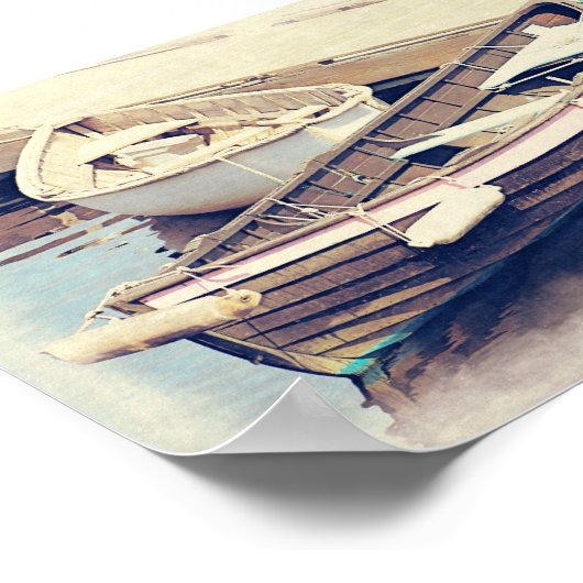 Oude houten boten Nautisch Poster (Hoek)