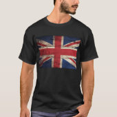 Oude houten Britse vlag; T-shirt (Voorkant)