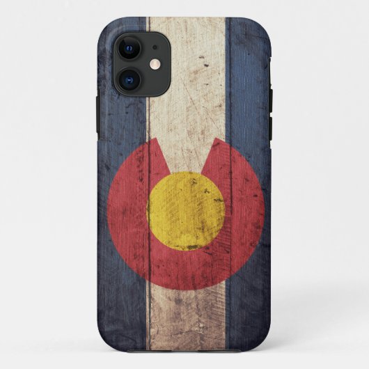 Oude Houten Colorado Vlag Case-Mate iPhone Case (Achterkant)