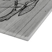 Oude houten delen van de Koe van rundvlees Snijplank (Hoek)