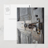 Oude houten deur briefkaart (Voorkant / Achterkant)