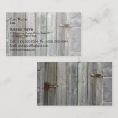 Oude houten deur in een steenwand visitekaartje (Voorkant / Achterkant)