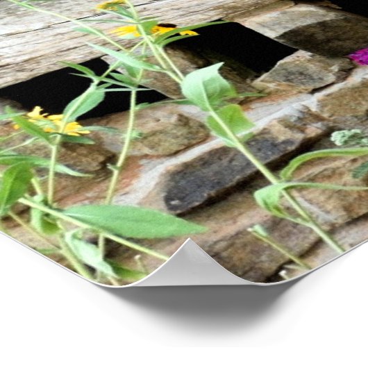 Oude houten deur ingang poster (Hoek)