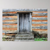 Oude houten deur ingang poster (Voorkant)