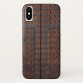Oude houten deur met zwarte metalen versterkingen Case-Mate iPhone case (Achterkant)