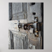 Oude houten deur poster (Voorkant)