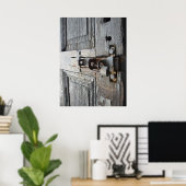 Oude houten deur poster (Thuiskantoor)