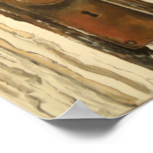 Oude houten deur poster (Hoek)