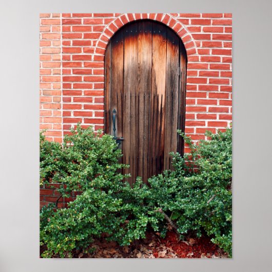 Oude houten deur poster (Voorkant)