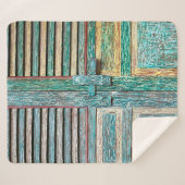oude houten deur sherpa deken (Voorkant (horizontaal))