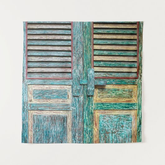 oude houten deur wandkleed (Voorkant)