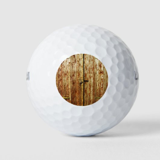 Oude houten deuren golfballen (Voorkant)
