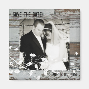 Oude Houten Foto sparen de Datummagneet Magneet