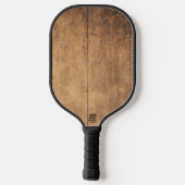 Oude Houten Hakblok Pickleball Paddle (Achterkant)