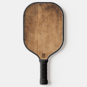 Oude Houten Hakblok Pickleball Paddle (Voorkant)