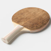 Oude Houten Hakblok Tafeltennisbatje (Voorkant Gekanteld)