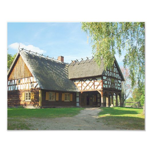 Oude houten huis - Foto Afdruk (Voorkant)