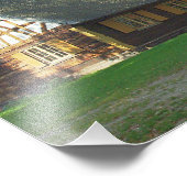 Oude houten huis - Foto Afdruk (Hoek)