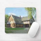 Oude houten huis - Mousepad Muismat (Met muis)