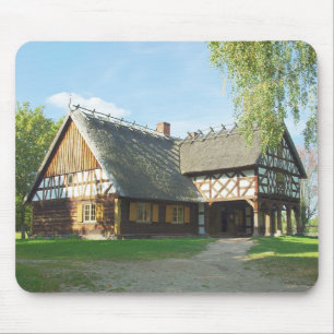 Oude houten huis - Mousepad Muismat