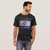 Oude Houten Israël Vlag; T-shirt (Voorkant volledig)