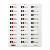 Oude Houten Italië Vlag Etiket (Full Sheet)