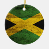 Oude houten Jamaica vlag Keramisch Ornament (Voorkant)