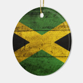 Oude houten Jamaica vlag Keramisch Ornament (Links)