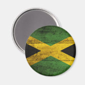 Oude houten Jamaica vlag Magneet (Voorkant / Achterkant)