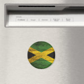 Oude houten Jamaica vlag Magneet (Insitu (Vaatwasser))