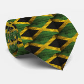 Oude houten Jamaica vlag Stropdas (Opgerold)