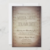 Oude houten klep Rustic Wedding Invitations Kaart (Voorkant)