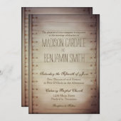 Oude houten klep Rustic Wedding Invitations Kaart (Voorkant / Achterkant)