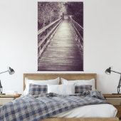 Oude Houten Knuppelpad Canvas Afdruk (Insitu (Slaapkamer))