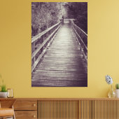 Oude Houten Knuppelpad Canvas Afdruk (Insitu (Woonkamer))
